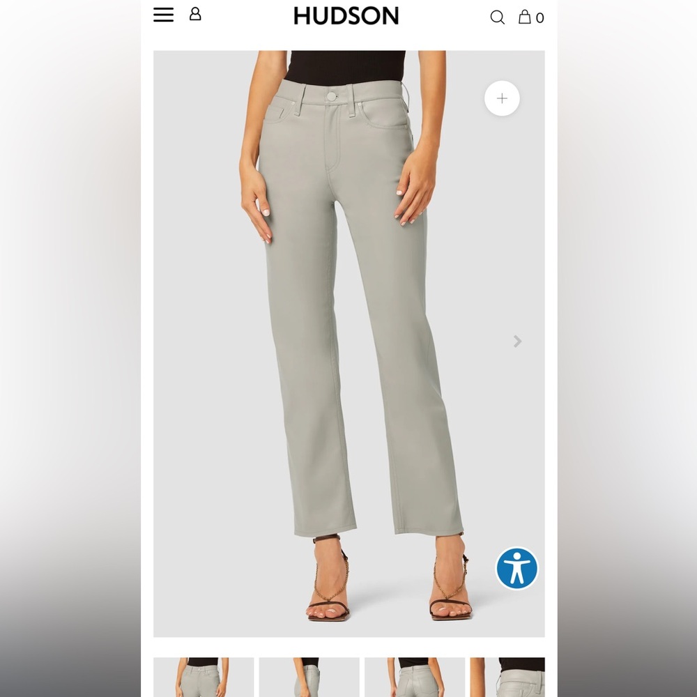 Remi High-Rise Vegan Leather Straight Pant